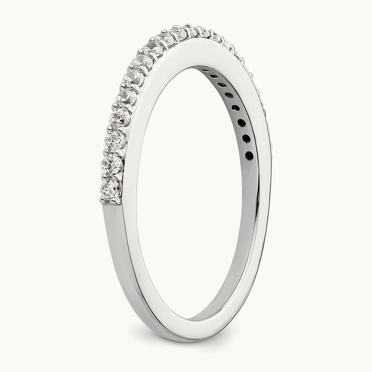 Diamond Wedding Band, 14K White Gold