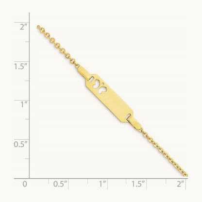 Children's Butterfly ID Bracelet, 14K