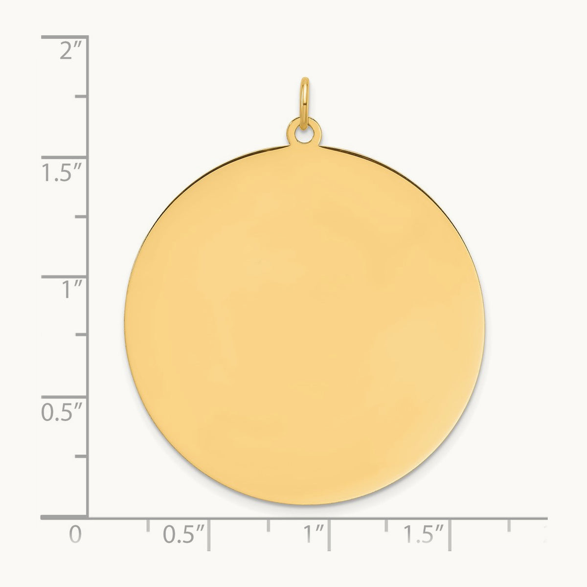 Round Disc Charm, 14K