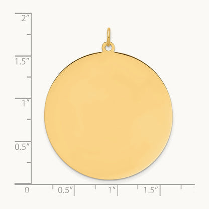 Round Disc Charm, 14K