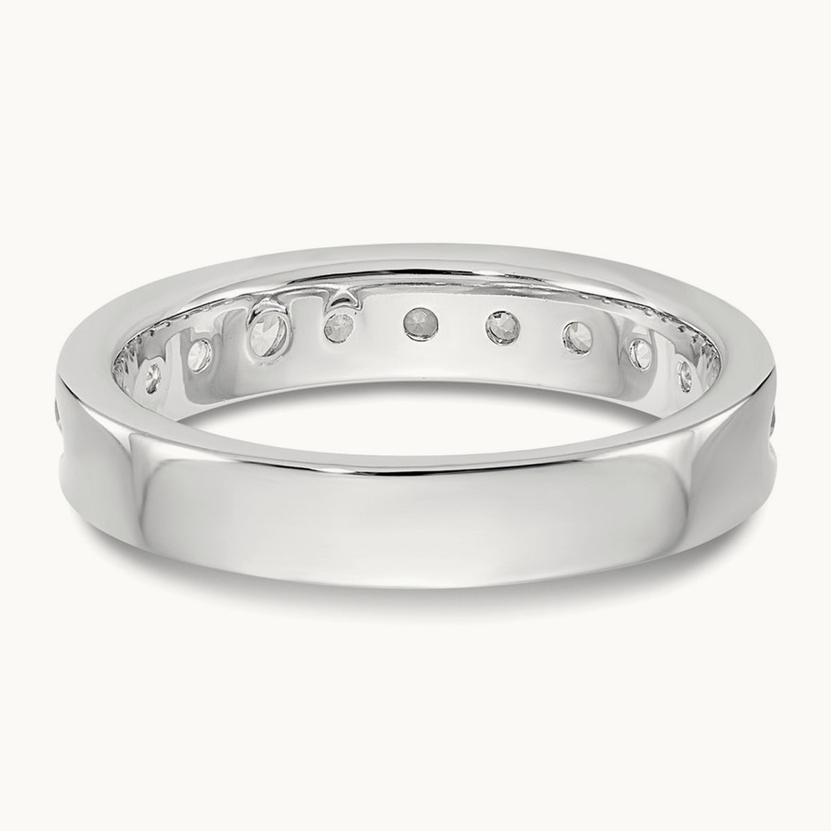 11- Stone Ladies Band Mounting, 2.8mm, 14K White Gold