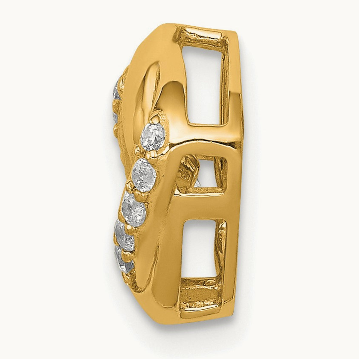 Intertwined Circles Pendant, 0.25 ct tw Lab-Grown Diamond — 14K Yellow Gold