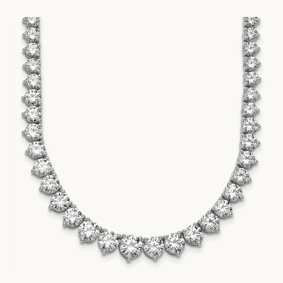 Graduated Tennis Necklace, 25.50 ct tw Lab-Grown Diamond