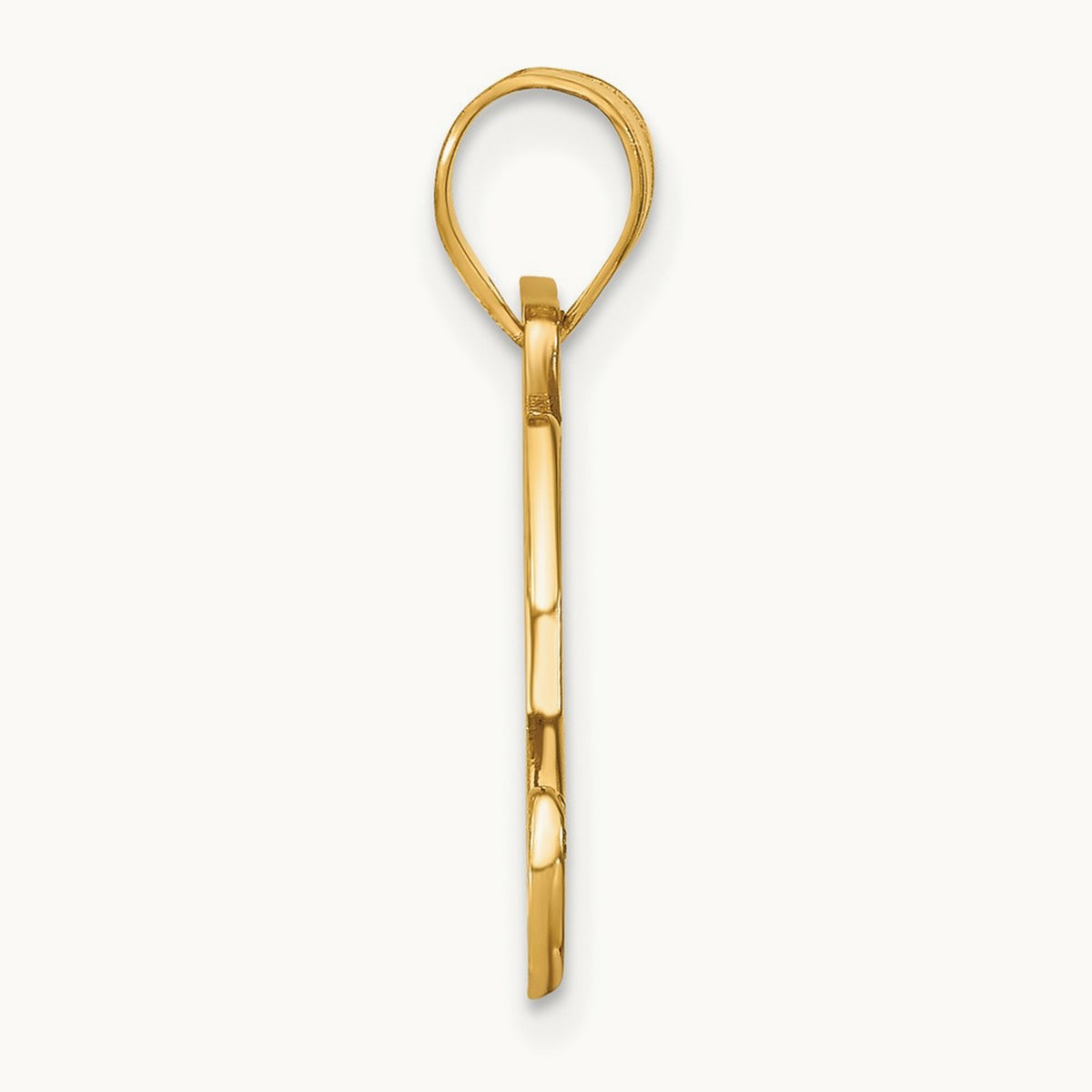 Script Initial Pendant with Diamond — H