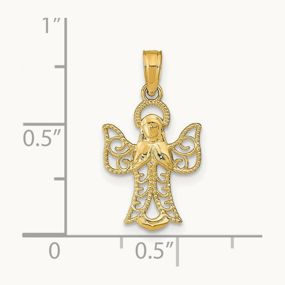 Angel Pendant, 14K
