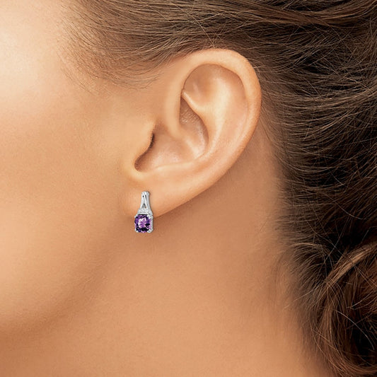 Amethyst and Diamond Earrings — photo set