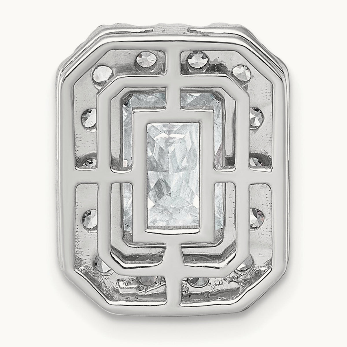 Radiant Halo Chain Slide, 0.25-5.50 ct tw Lab-Grown Diamond — 4 1/3 ct, 14K White Gold