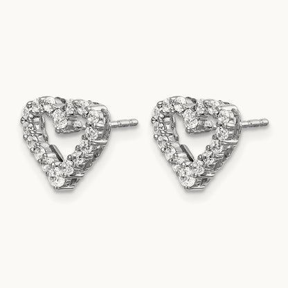 Heart Post Earrings, 0.50 ct tw Lab-Grown Diamond