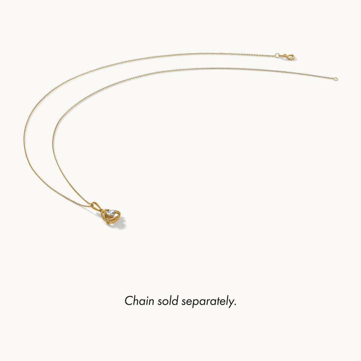 Topaz Triangle Pendant — 14K Yellow Gold