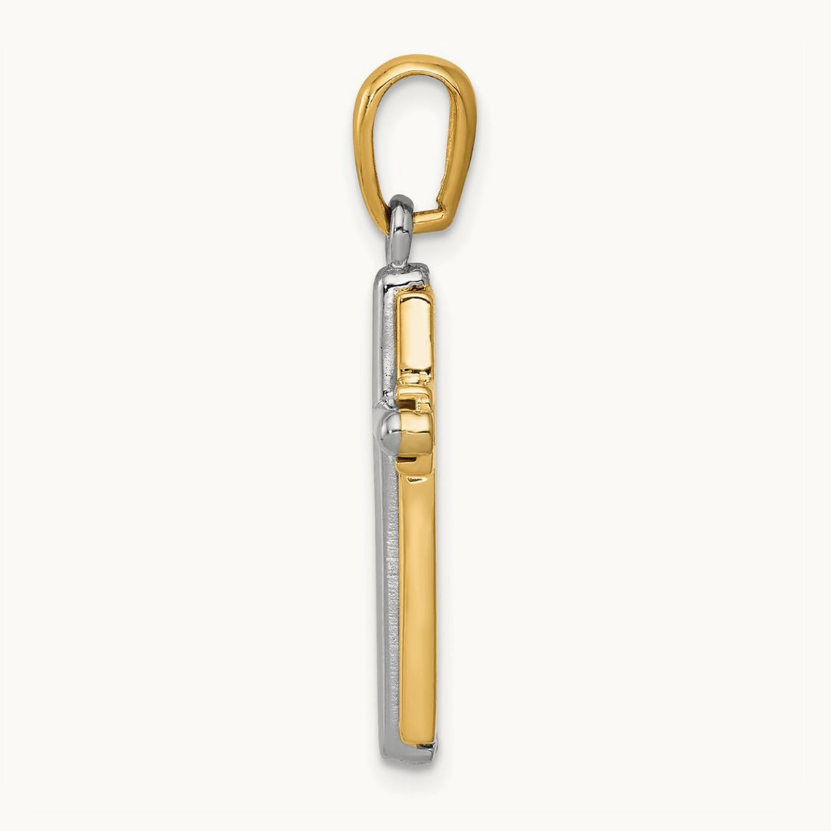 Cross Pendant, 14K Two-tone