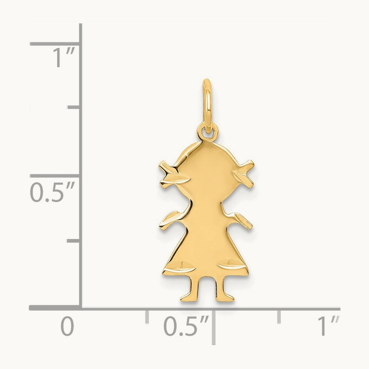 .018 Depth Engravable Girl Charm — 22mm