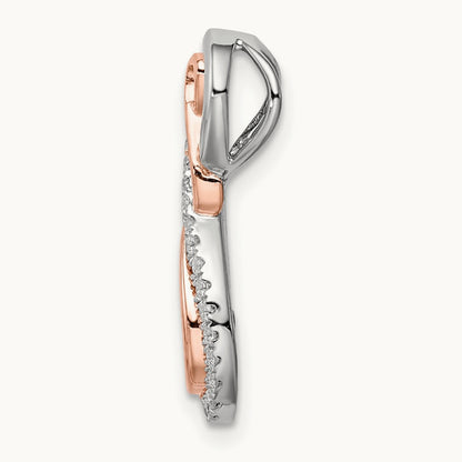 Infinity Diamond Chain Slide, 14K Two-tone White with Rose
