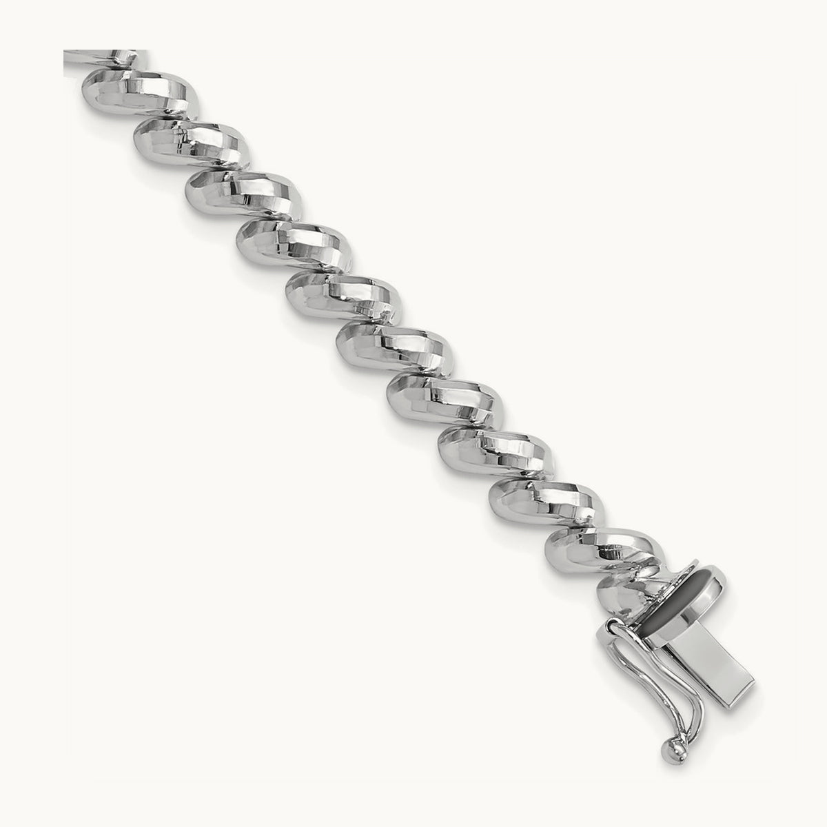 Faceted San Marco Bracelet — 14K White Gold