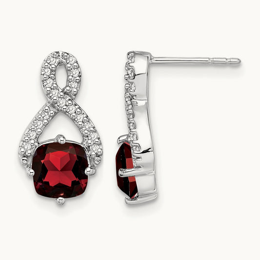 Garnet and Diamond Earrings — photo set