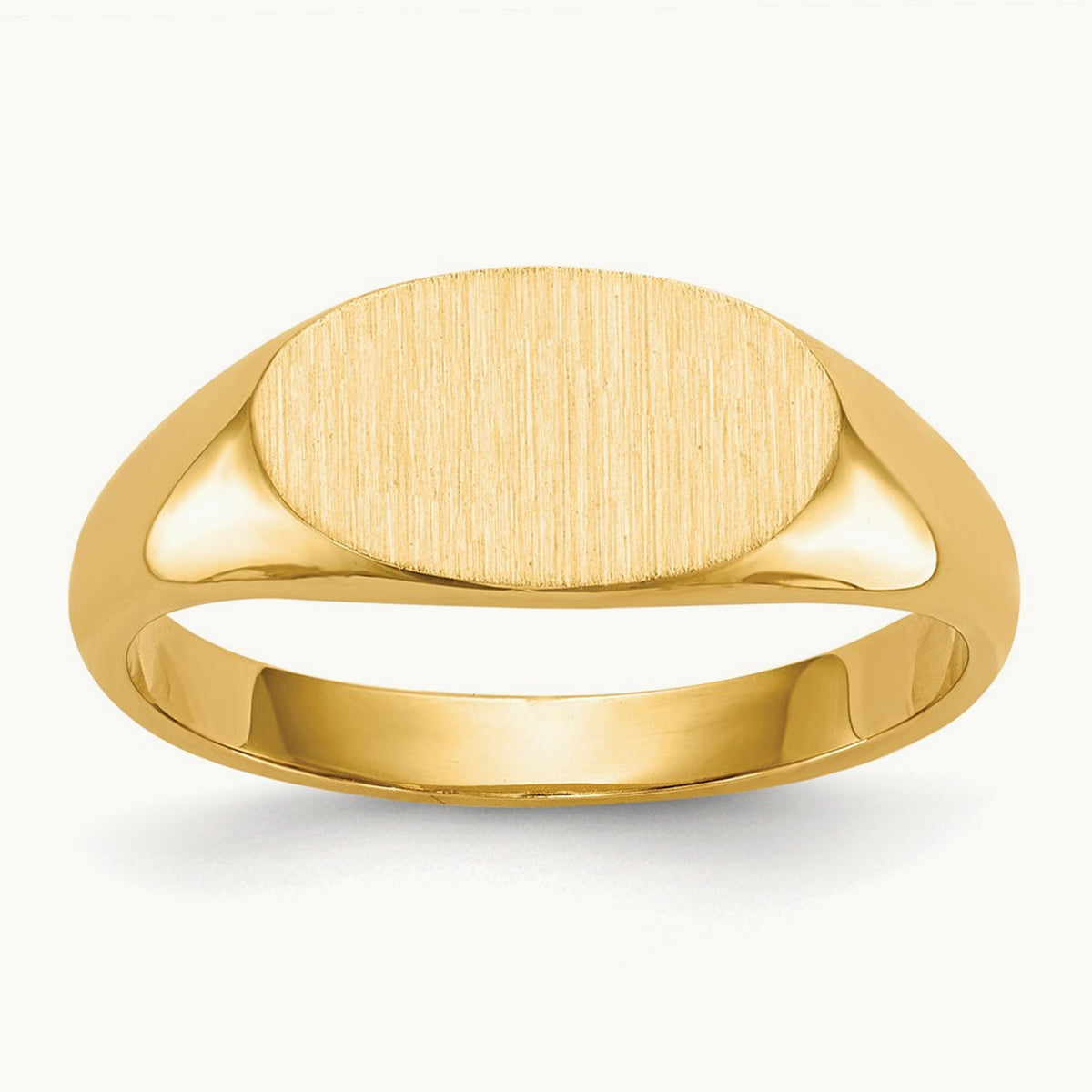 11.5x6. Closed Back Signet Ring, 5mm, 14K