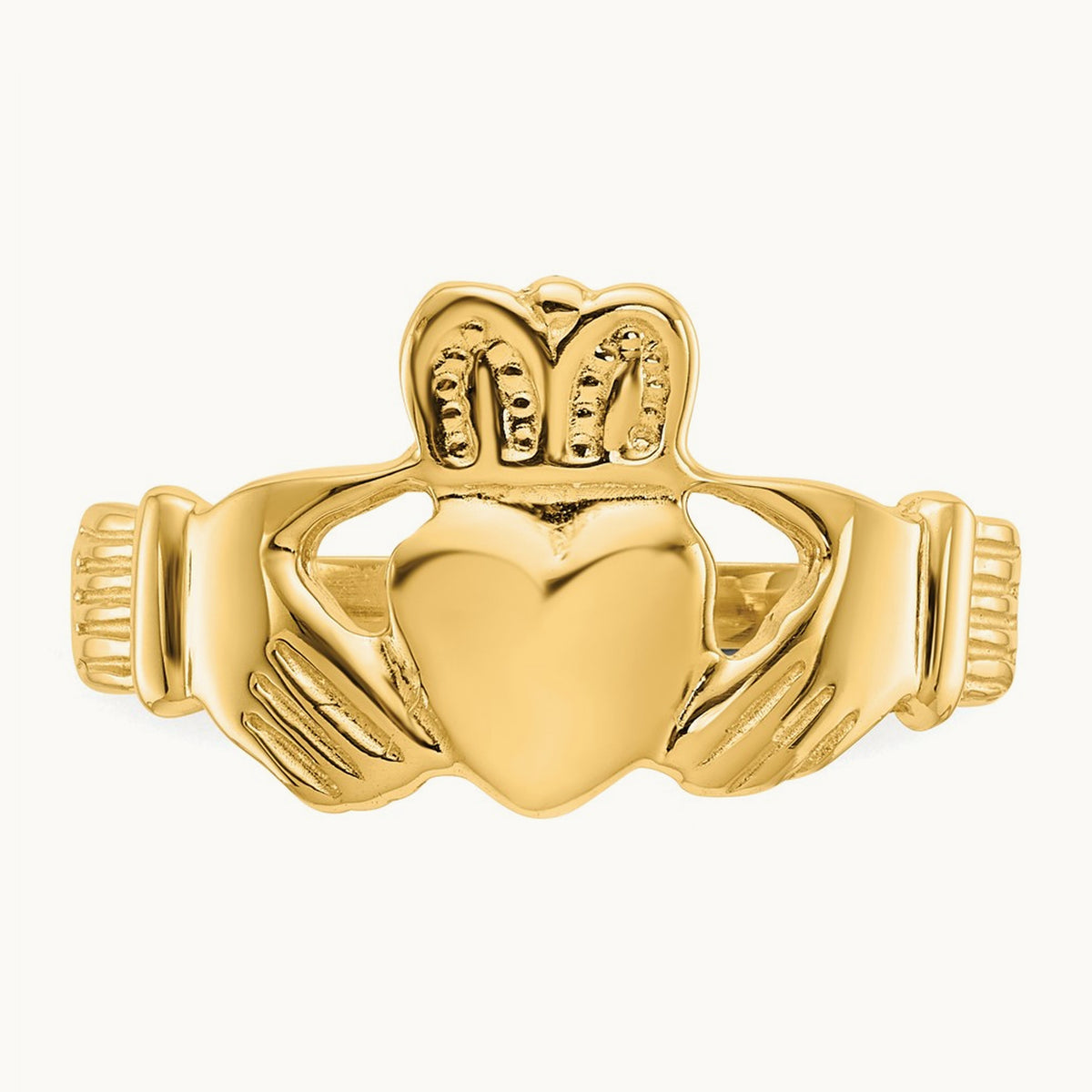 Men's Claddagh Ring, 14K