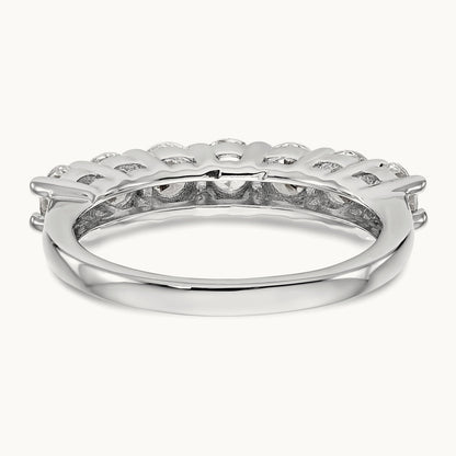 7-Stone Diamond Band, 14K White Gold