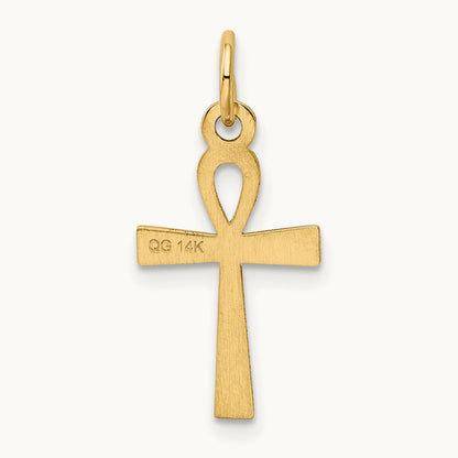 Laser Designed Ankh Cross Charm — 22mm