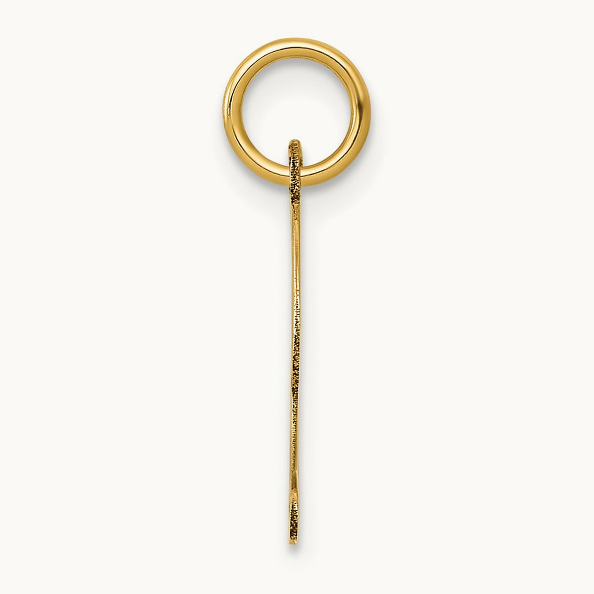 Medium Fancy Script Initial Charm — 14K Yellow Gold, Z
