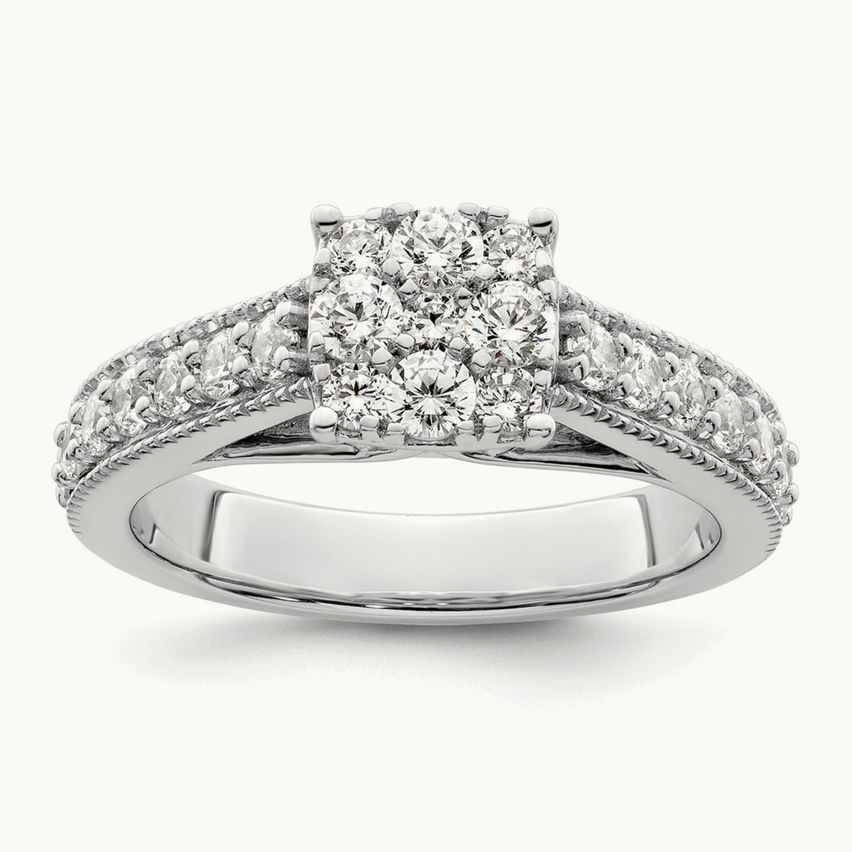 Cluster Engagement Ring, 1.00 ct tw Lab-Grown Diamond