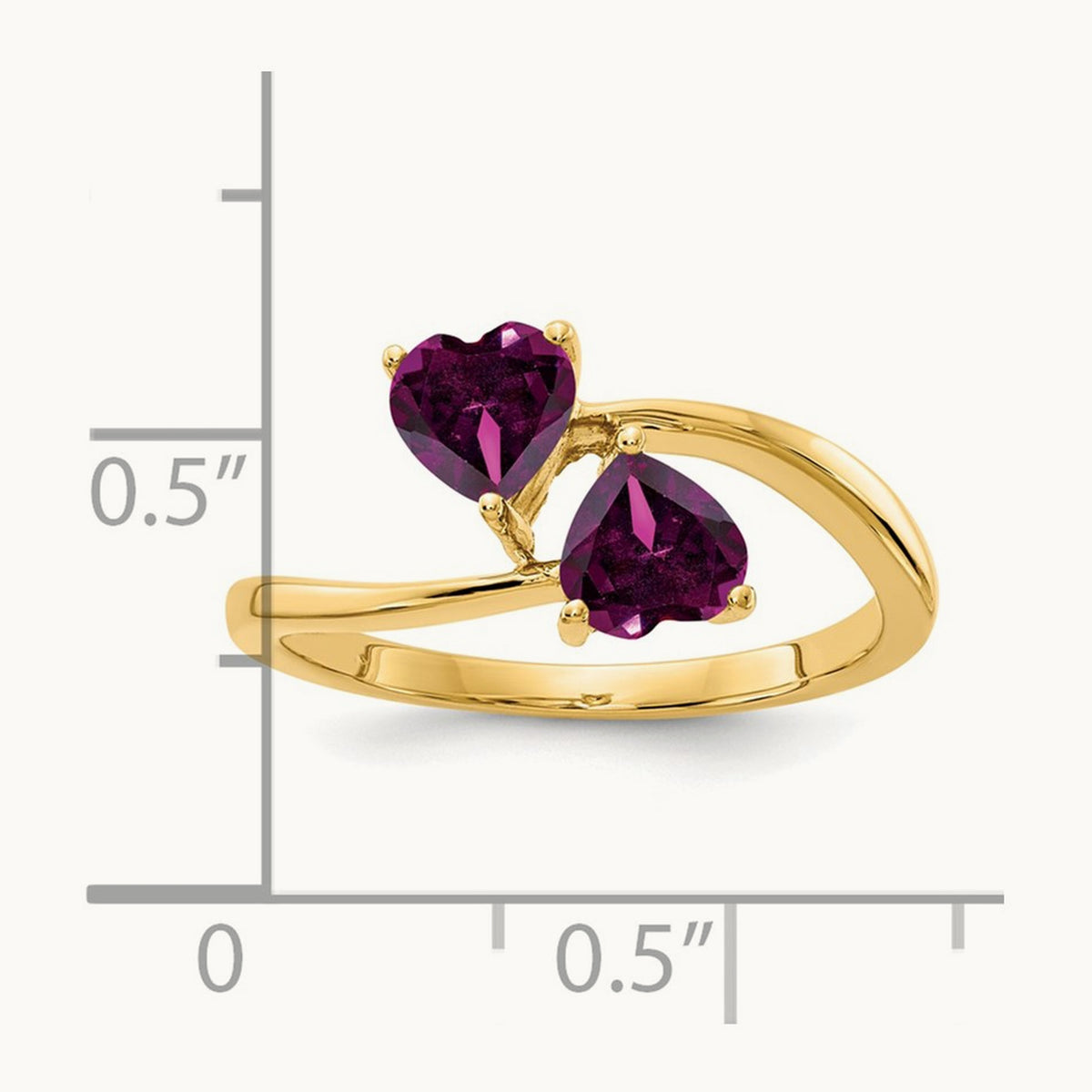 Heart Rhodolite Garnet ring — photo set