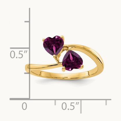 Heart Rhodolite Garnet ring — photo set