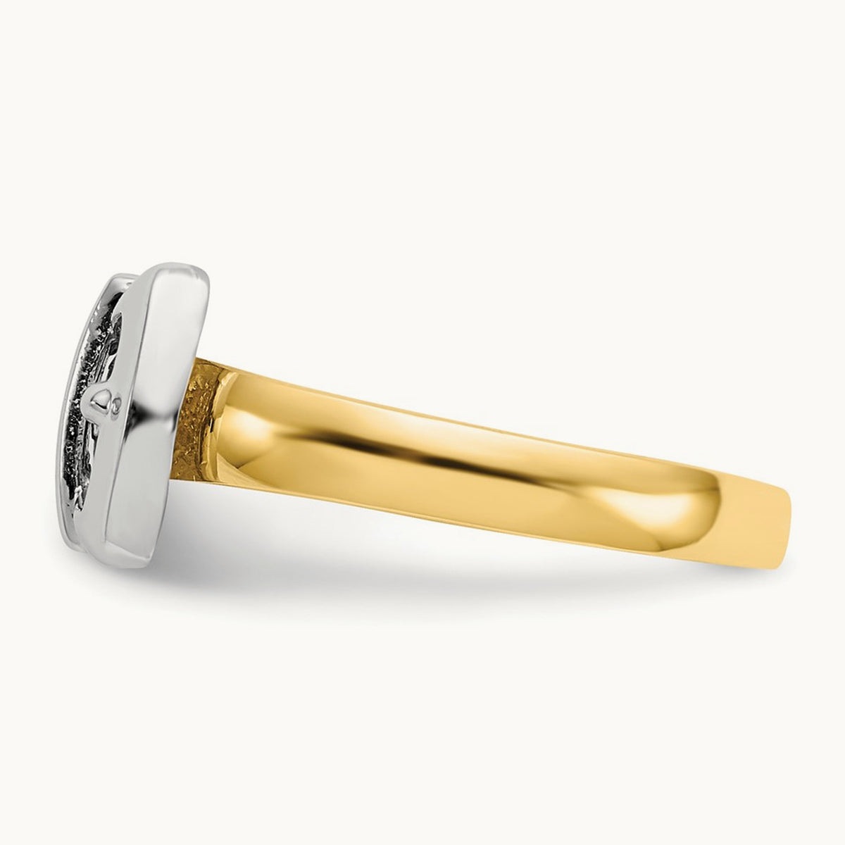 Polished Buckle Ring, 14K Two-tone