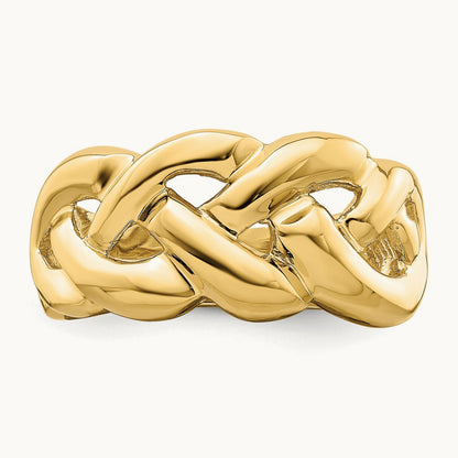Polished Entwined Braided Ring, 14K