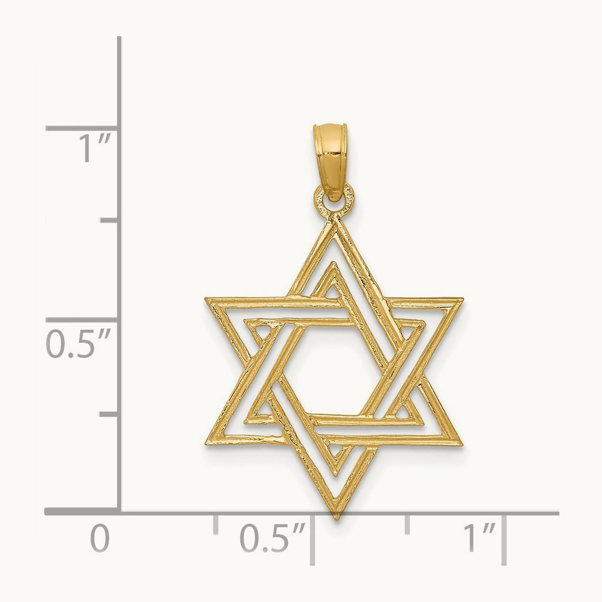 Star of David Pendant, 14K