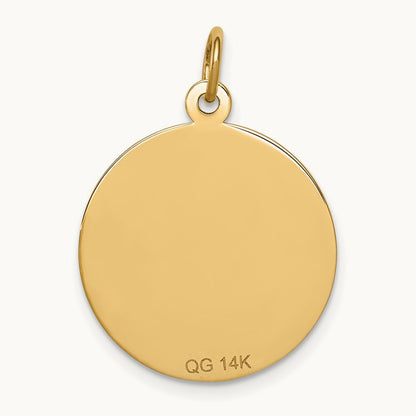 Non-enameled Medical Jewelry Pendant, 14K