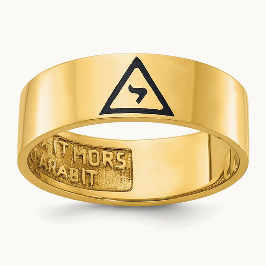 IBGoodman Men's Enameled 14th Degree Grand Elect Masonic Ring, 14K