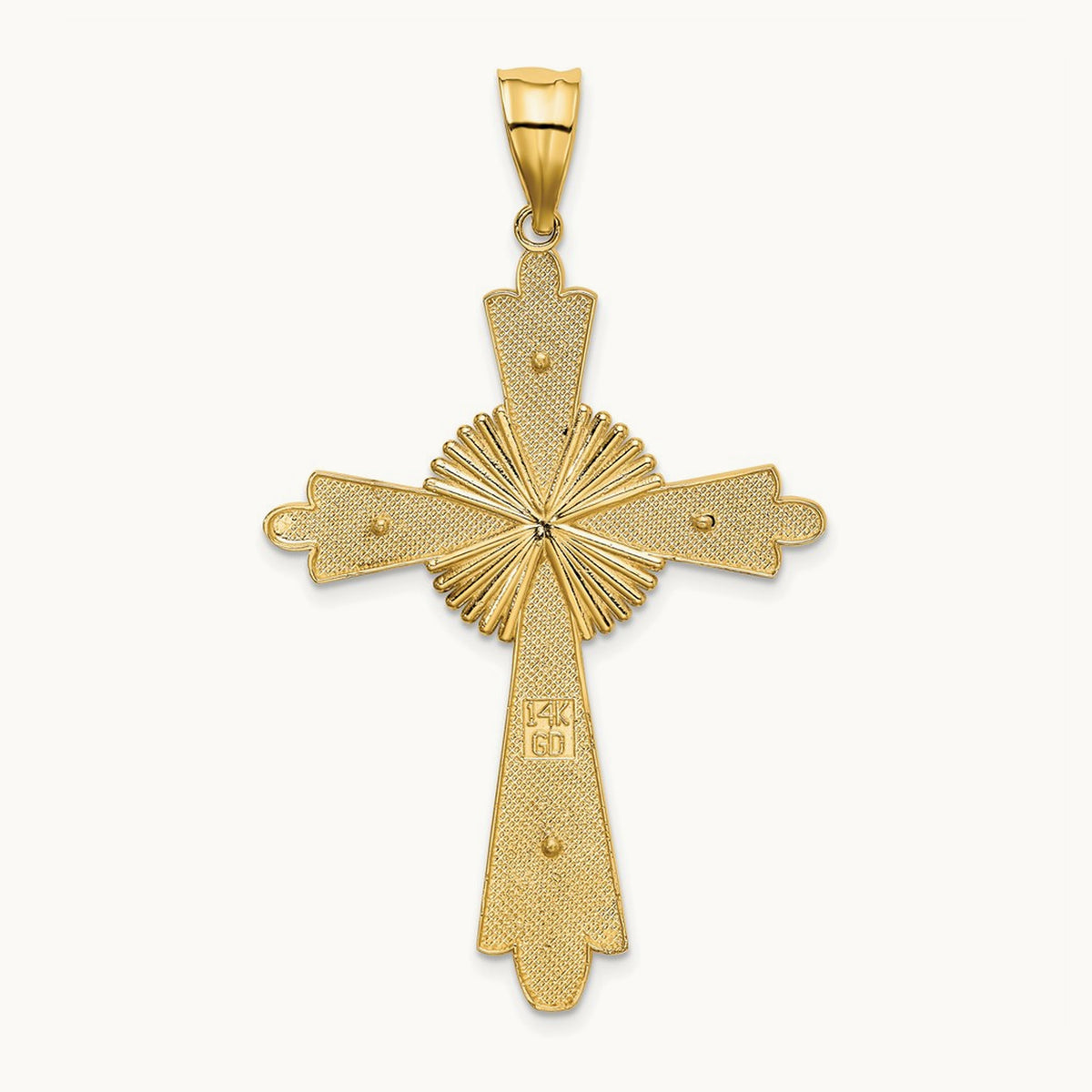Polished Cross Pendant, 14K Two-tone