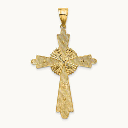 Polished Cross Pendant, 14K Two-tone