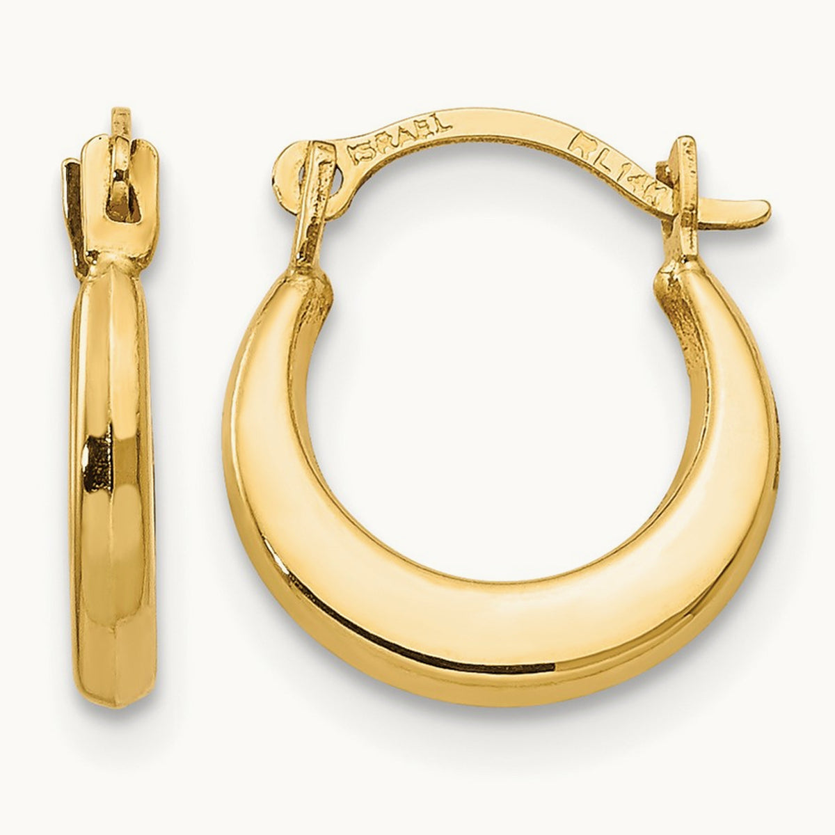 Small Hoop Earrings — 14K Yellow Gold