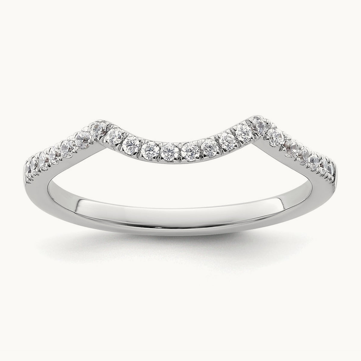 Diamond Wedding Band, 14K White Gold
