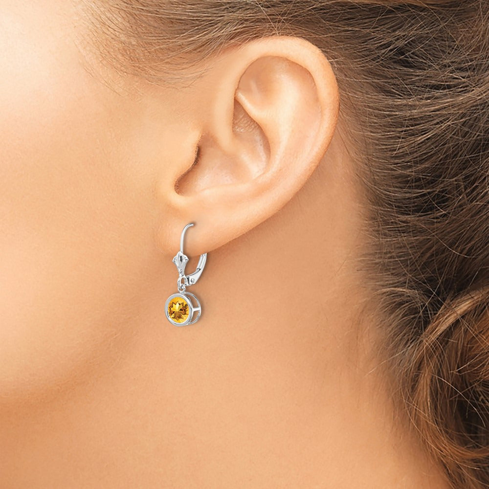 Citrine Leverback Earrings — photo set