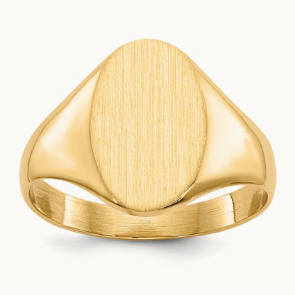 8.5x12. Closed Back Signet Ring, 0mm, 14K