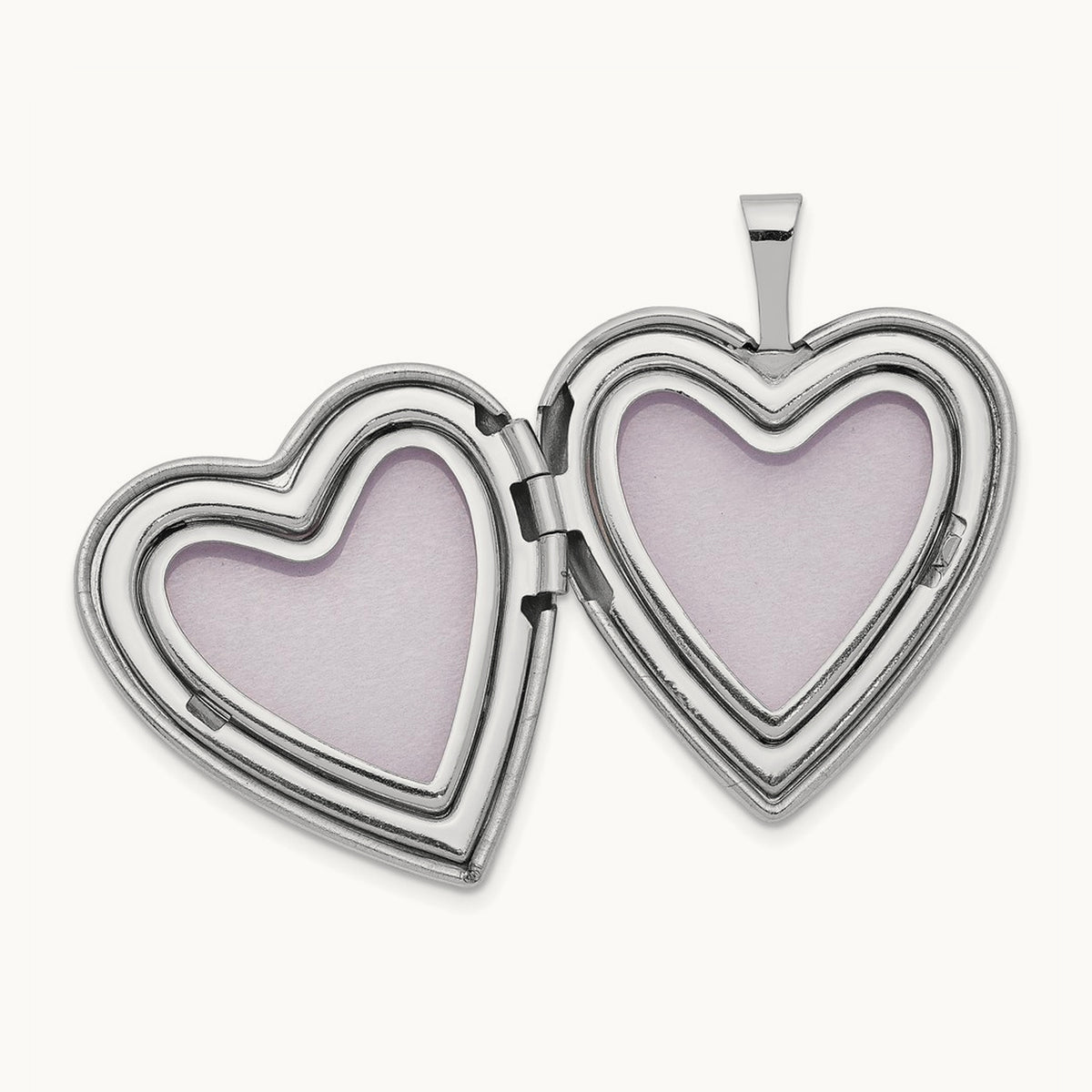 Diamond Heart Locket — 14K White Gold
