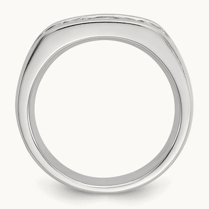 5-Stone Diamond Channel Band, 14K White Gold