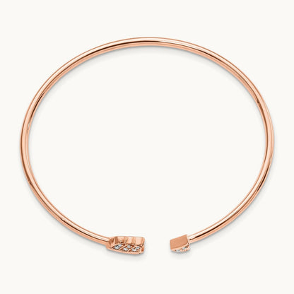 Diamond Arrow Cuff Bangle, 14K Rose Gold