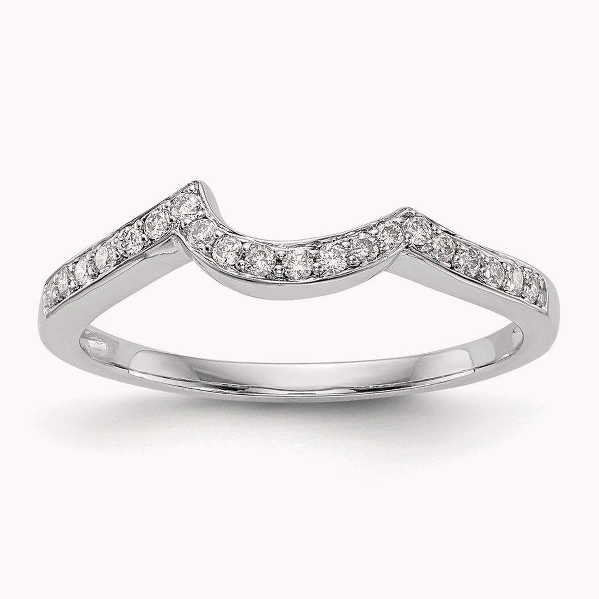 Diamond Wedding Band, 14K White Gold