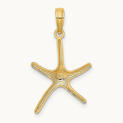 Dancing Starfish Charm — 14K Yellow Gold
