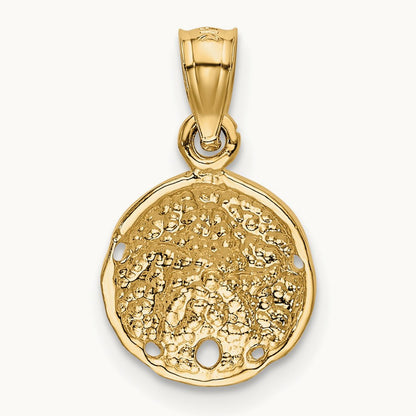 Sand Dollar Pendant, 14K