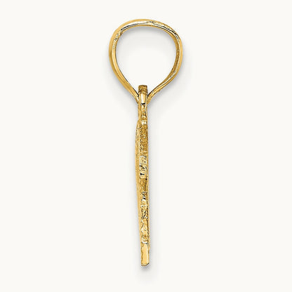 WWJD Ichthus Charm, 14K