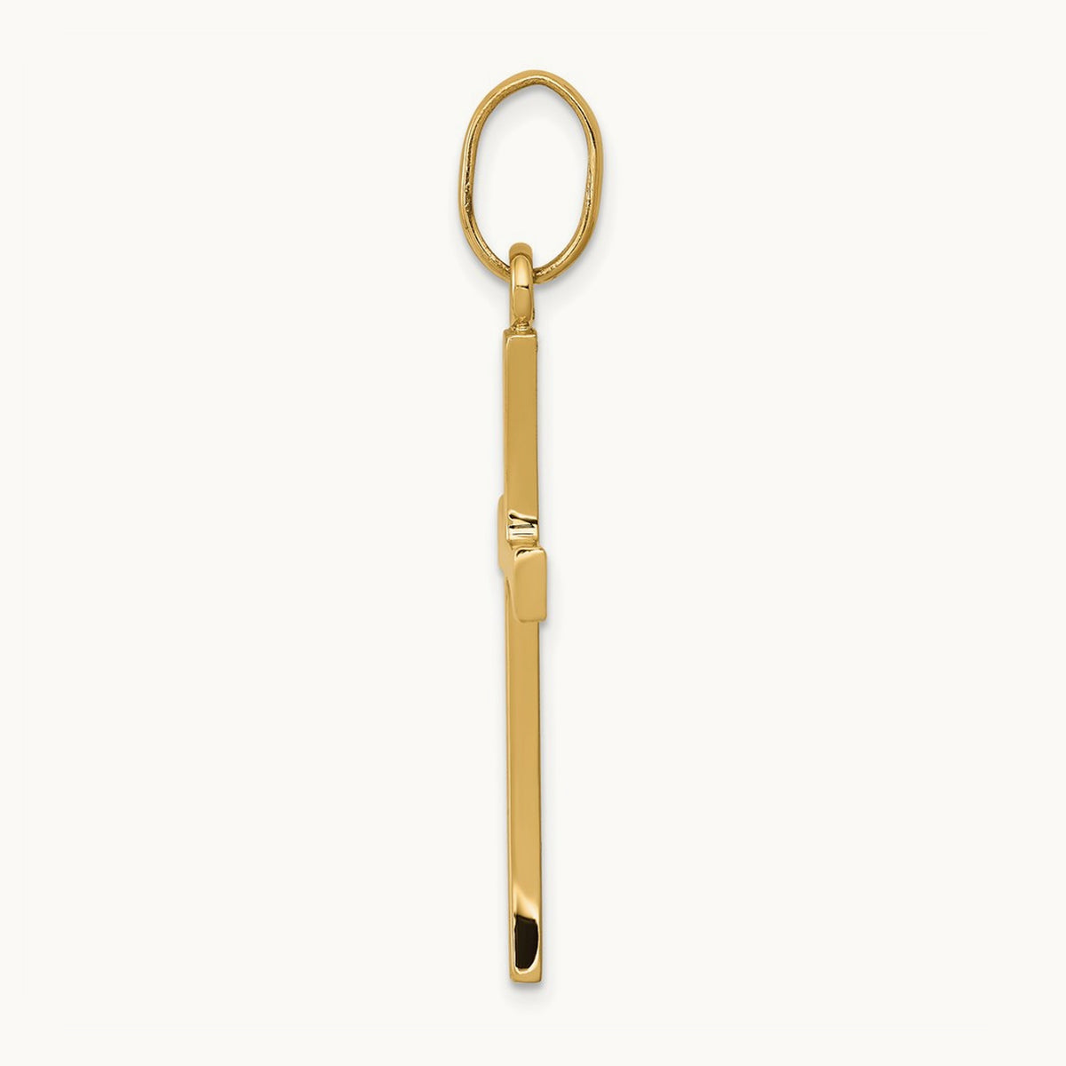 Polished Cross Pendant, 14K
