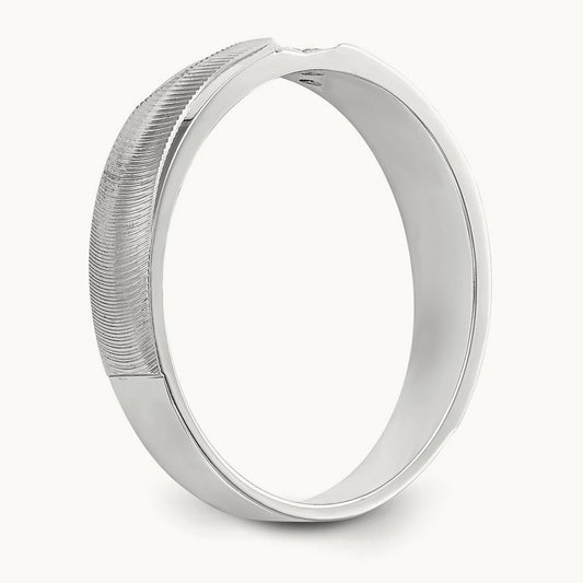 AA Quality Trio Ladies Complete Wedding Band, 14K White Gold