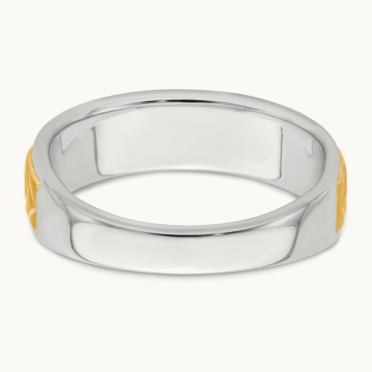 5-stone Complete Diamond Mens Ring, 14K Two-tone