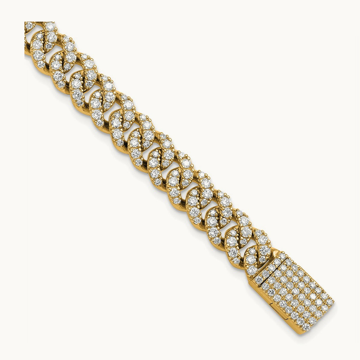 4mm Pavé Cuban Link Bracelet, 5.00 ct tw Lab-Grown Diamond
