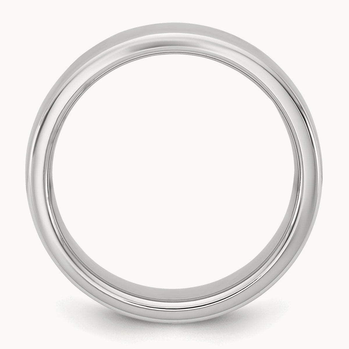 European Comfort Fit Band — 14K White Gold, 6mm