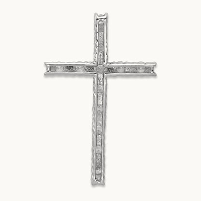 Cross Chain Slide Pendant, 0.50-1.00 ct tw Lab-Grown Diamond — 1/2 ct, 14K White Gold